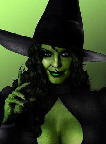 Green wicked witch makeup