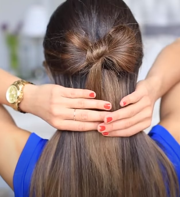 how to Create a half-up Bow
